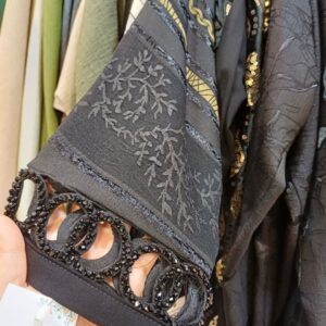 مانتو مجلسی جلو باز مشکی